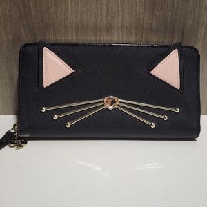 Kate Spade New York  Meow Cat Jazz Things Up Retired 2017 Zip Around Wallet